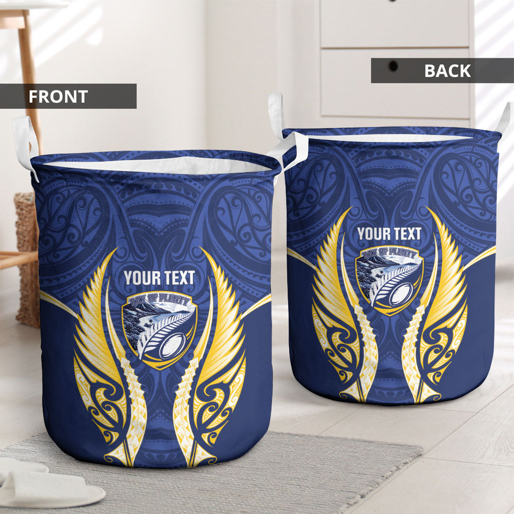 Bay of Plenty 2026 Rugby Custom Laundry Basket NZ Maori Silver Fern