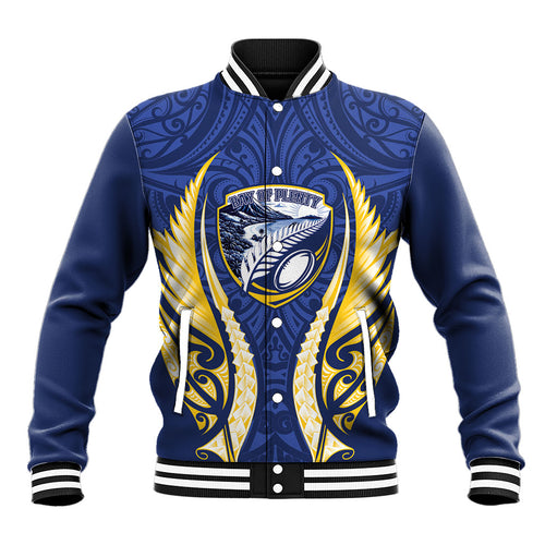 Bay of Plenty 2026 Rugby Custom Baseball Jacket NZ Maori Silver Fern