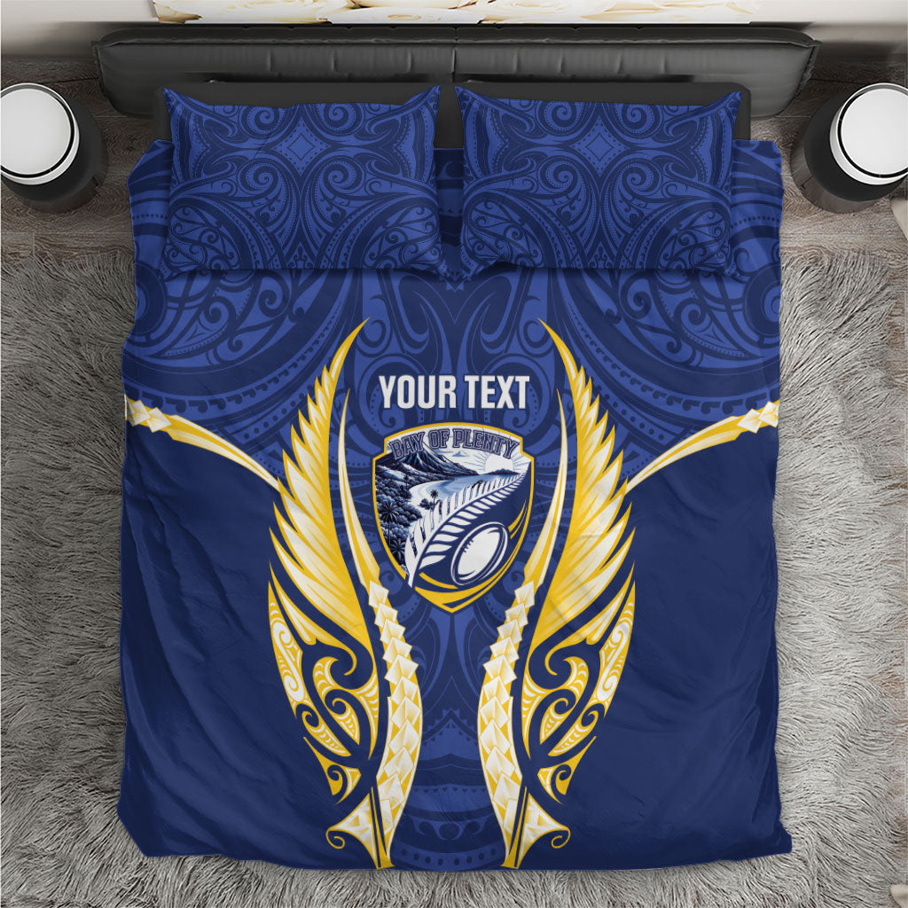 Bay of Plenty 2026 Rugby Custom Bedding Set NZ Maori Silver Fern
