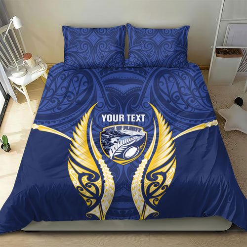 Bay of Plenty 2026 Rugby Custom Bedding Set NZ Maori Silver Fern