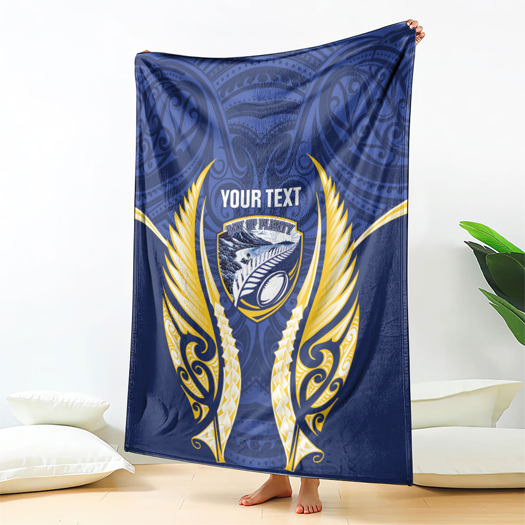 Bay of Plenty 2026 Rugby Custom Blanket NZ Maori Silver Fern