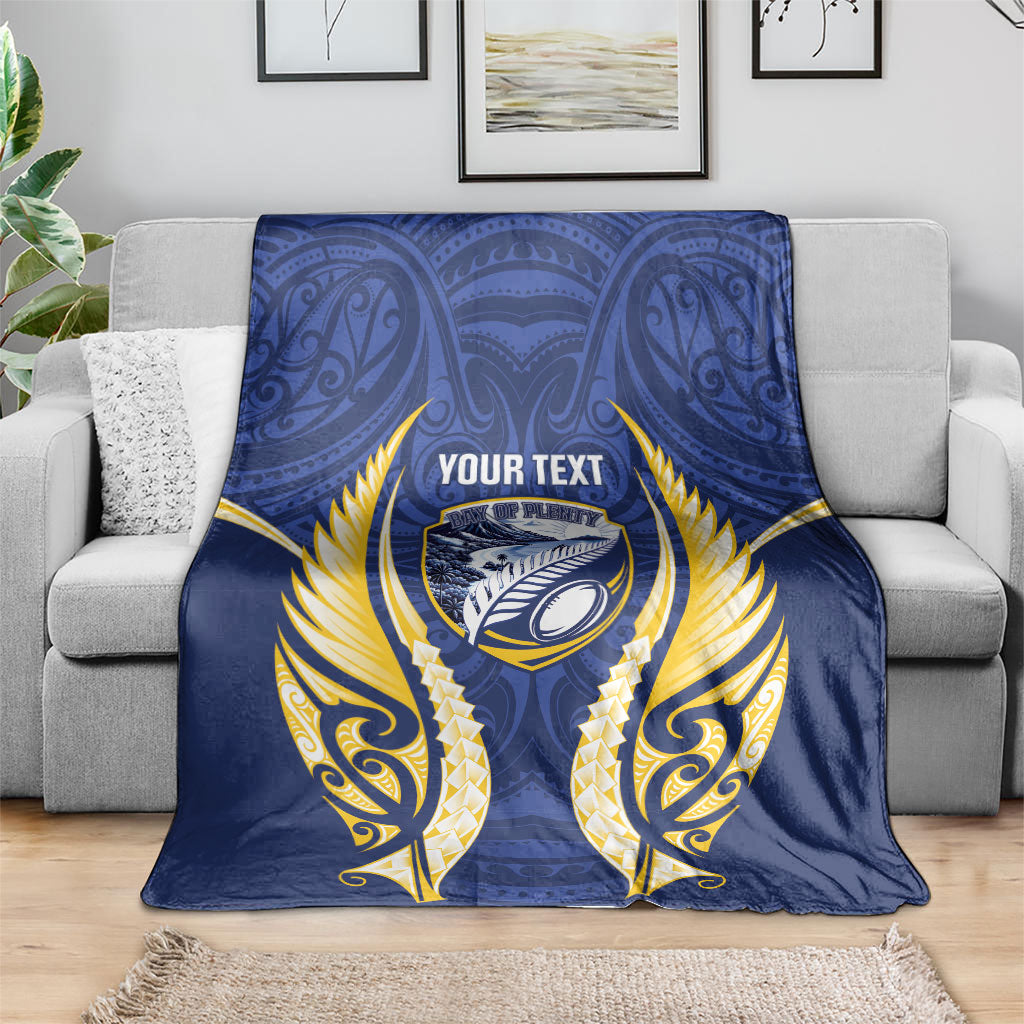 Bay of Plenty 2026 Rugby Custom Blanket NZ Maori Silver Fern