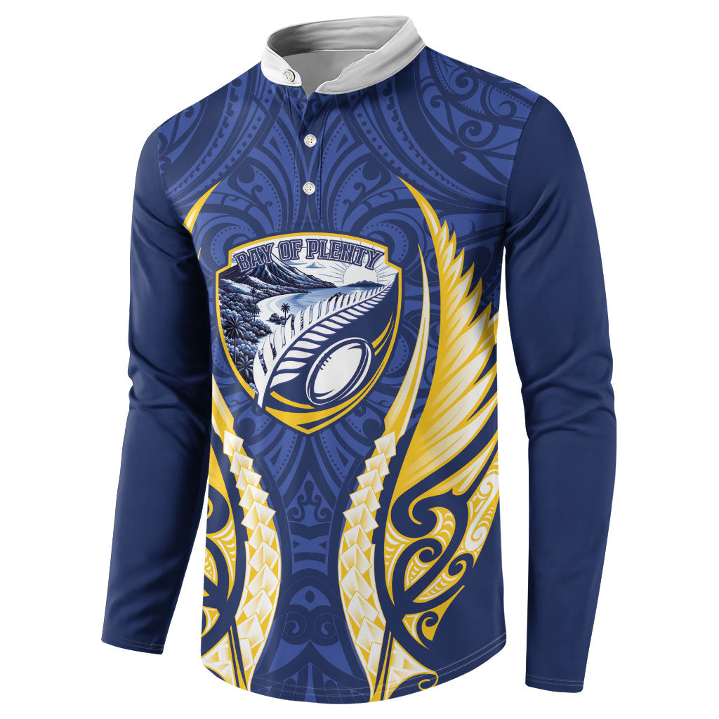 Bay of Plenty 2026 Rugby Custom Button Sweatshirt NZ Maori Silver Fern