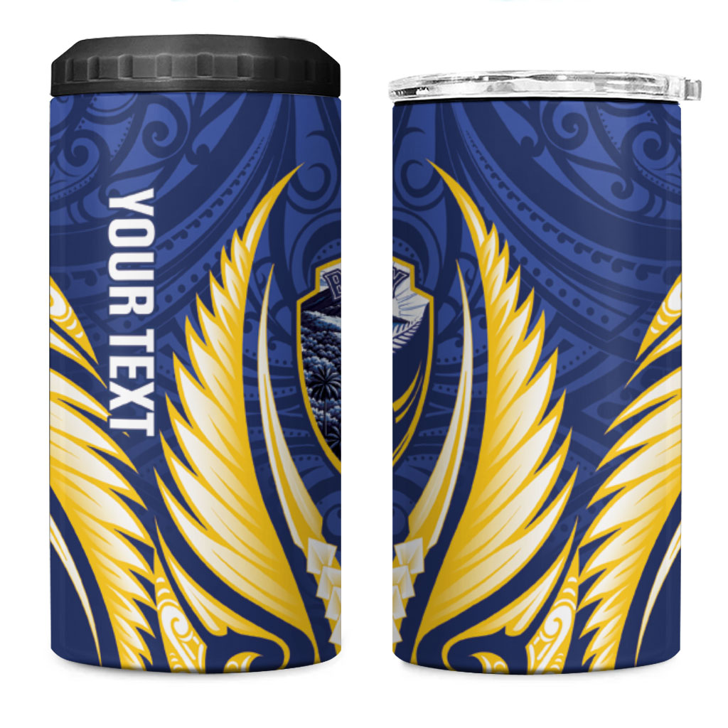 Bay of Plenty 2026 Rugby Custom 4 in 1 Can Cooler Tumbler NZ Maori Silver Fern