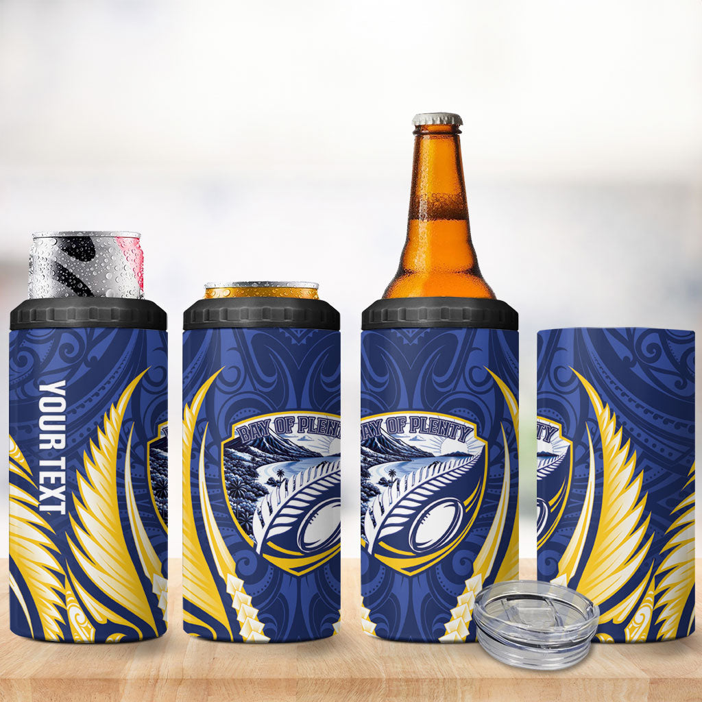 Bay of Plenty 2026 Rugby Custom 4 in 1 Can Cooler Tumbler NZ Maori Silver Fern