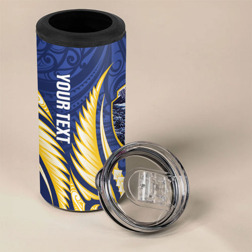 Bay of Plenty 2026 Rugby Custom 4 in 1 Can Cooler Tumbler NZ Maori Silver Fern