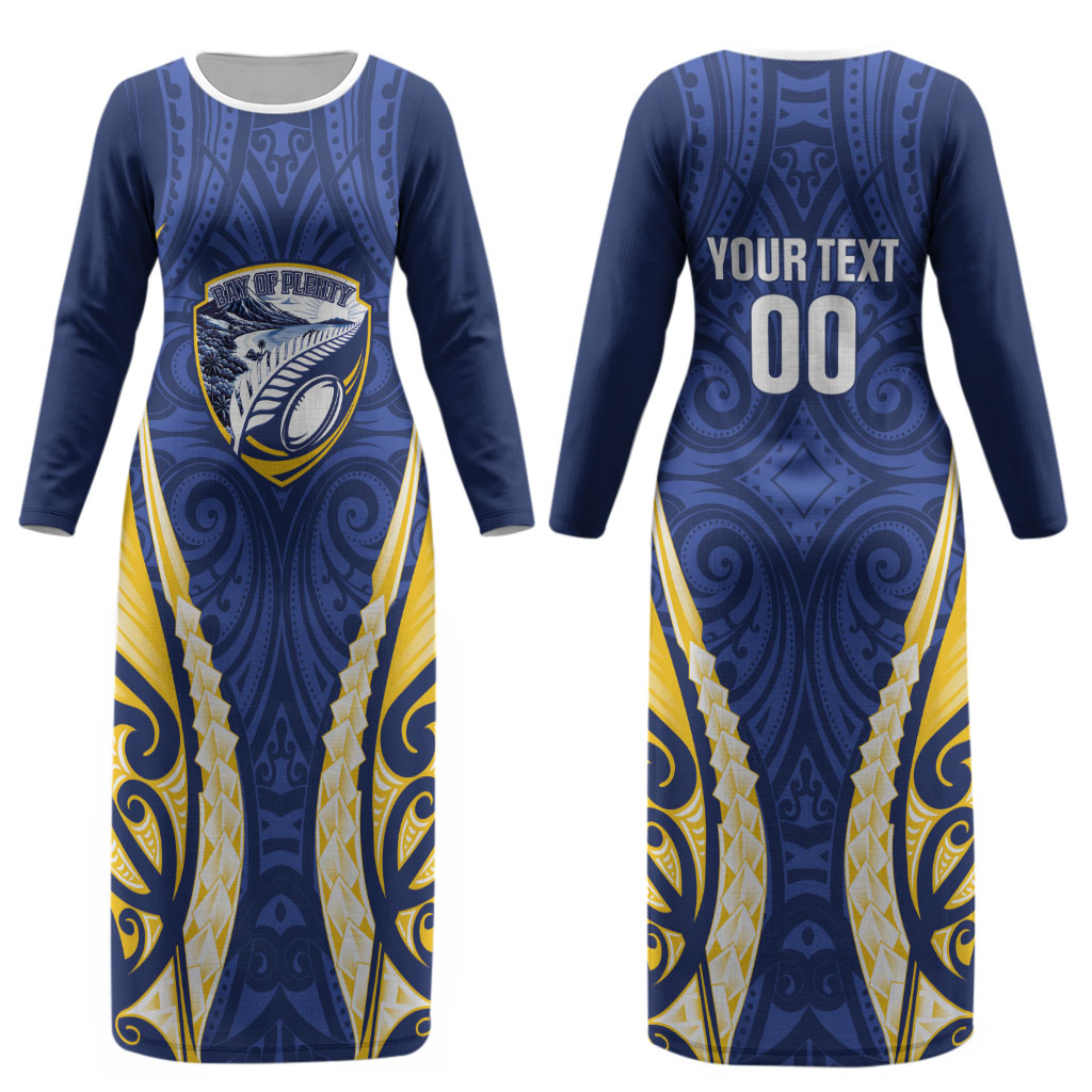 Bay of Plenty 2026 Rugby Custom Couples Matching Long Sleeve Bodycon Dress and Long Sleeve Button Shirt NZ Maori Silver Fern LT14
