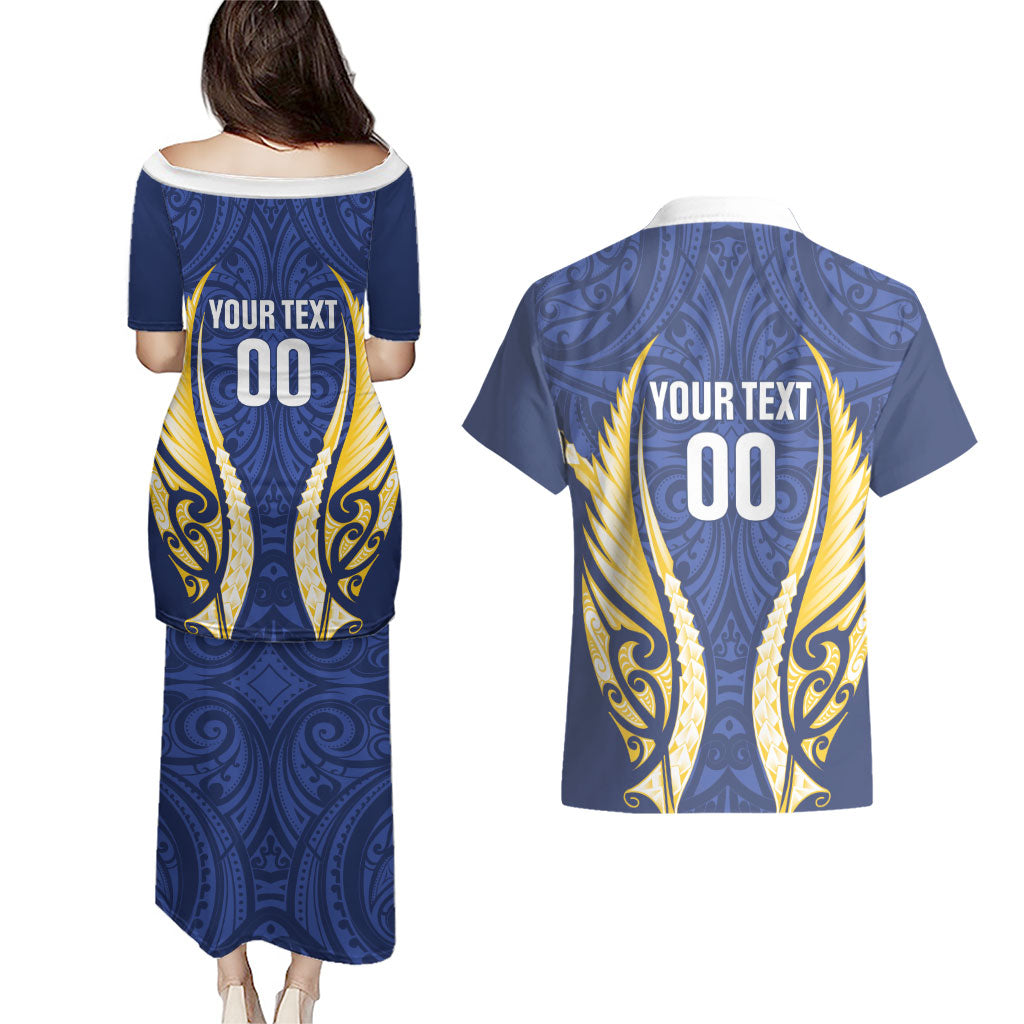 Bay of Plenty 2026 Rugby Custom Couples Matching Puletasi and Hawaiian Shirt NZ Maori Silver Fern