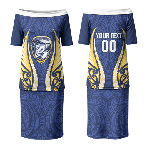 Bay of Plenty 2026 Rugby Custom Couples Matching Puletasi and Hawaiian Shirt NZ Maori Silver Fern LT14