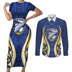 Bay of Plenty 2026 Rugby Custom Couples Matching Short Sleeve Bodycon Dress and Long Sleeve Button Shirt NZ Maori Silver Fern