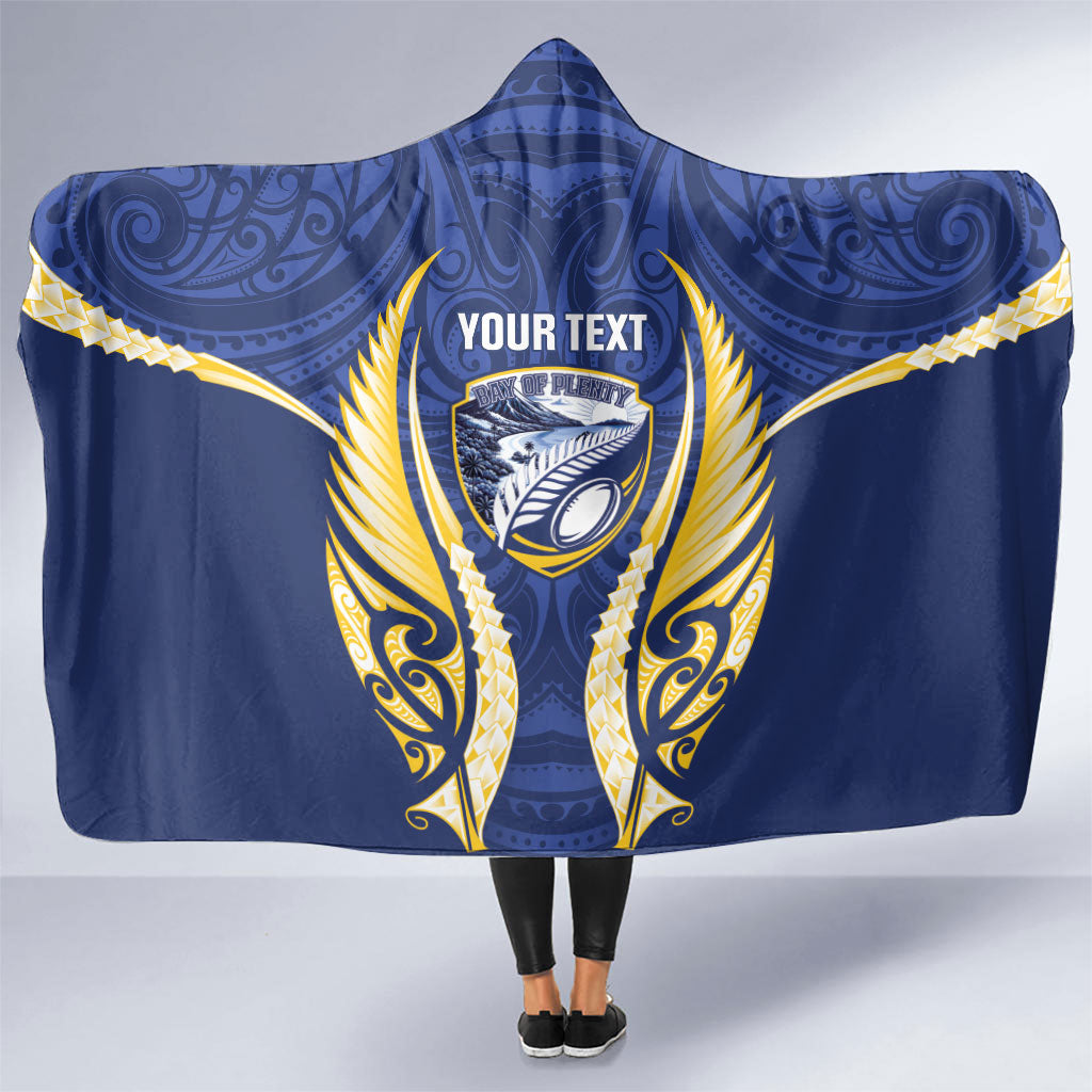 Bay of Plenty 2026 Rugby Custom Hooded Blanket NZ Maori Silver Fern