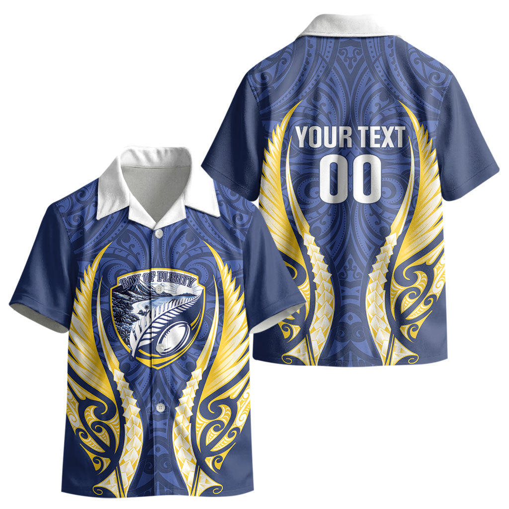 Bay of Plenty 2026 Rugby Custom Kid Hawaiian Shirt NZ Maori Silver Fern LT14