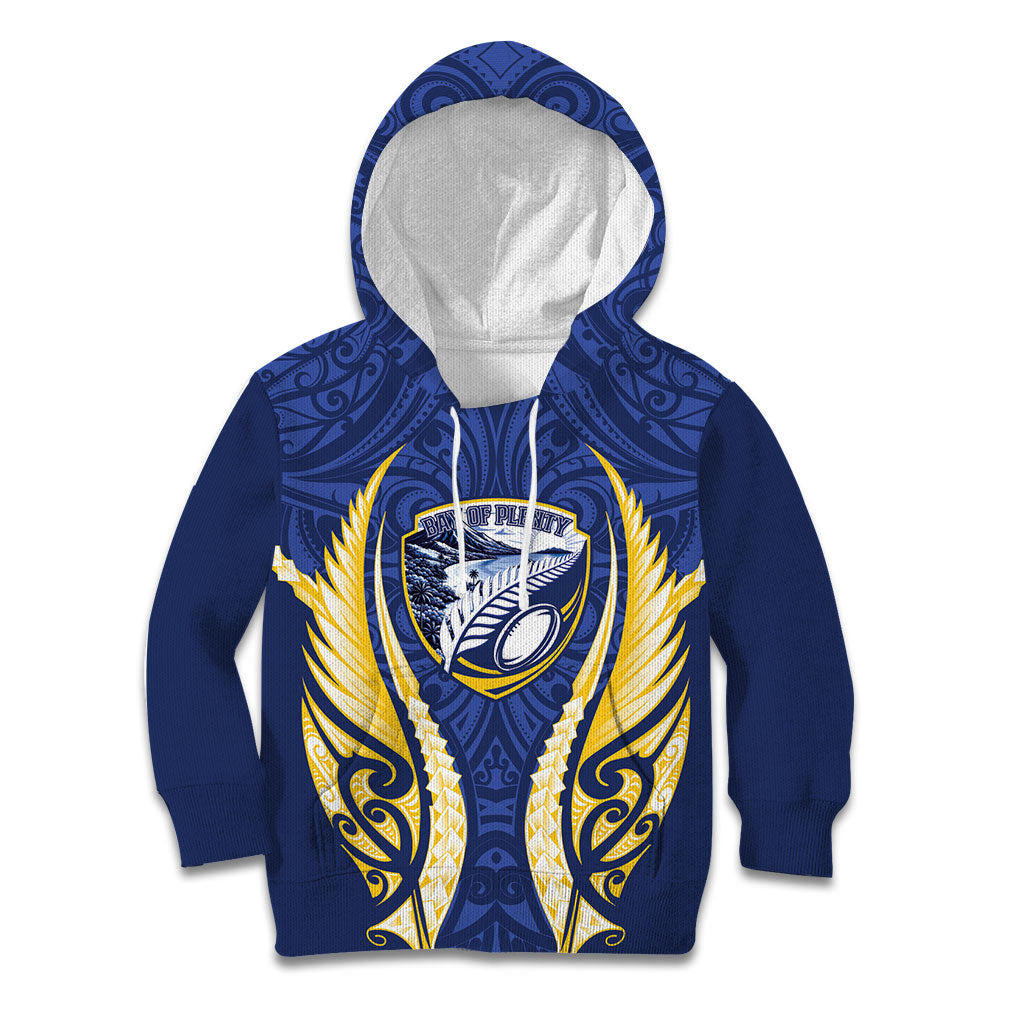 Bay of Plenty 2026 Rugby Custom Kid Hoodie NZ Maori Silver Fern
