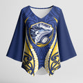 Bay of Plenty 2026 Rugby Custom Kimono Sleeve Blouse NZ Maori Silver Fern