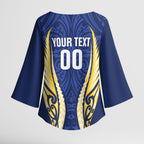 Bay of Plenty 2026 Rugby Custom Kimono Sleeve Blouse NZ Maori Silver Fern