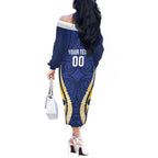 Bay of Plenty 2026 Rugby Custom Off The Shoulder Long Sleeve Dress NZ Maori Silver Fern