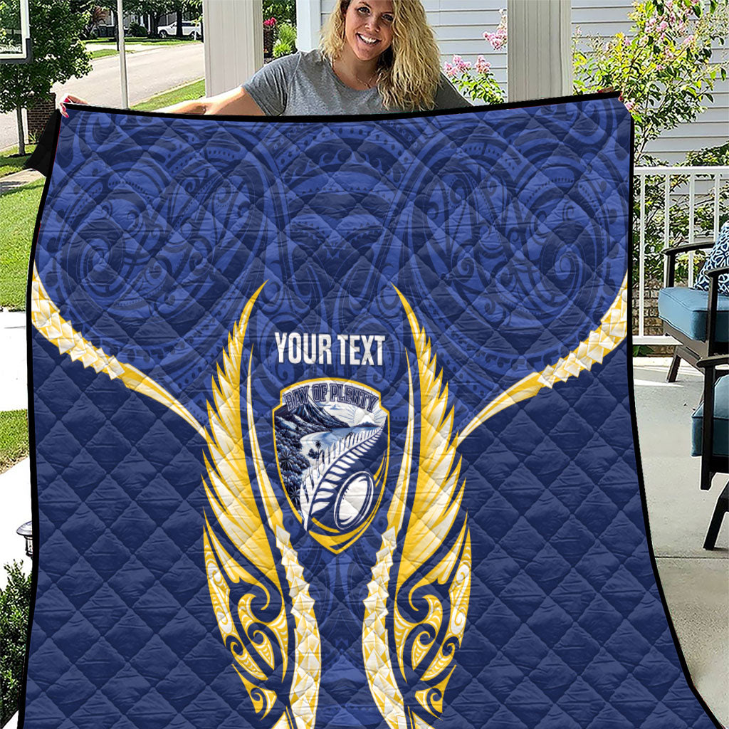 Bay of Plenty 2026 Rugby Custom Quilt NZ Maori Silver Fern
