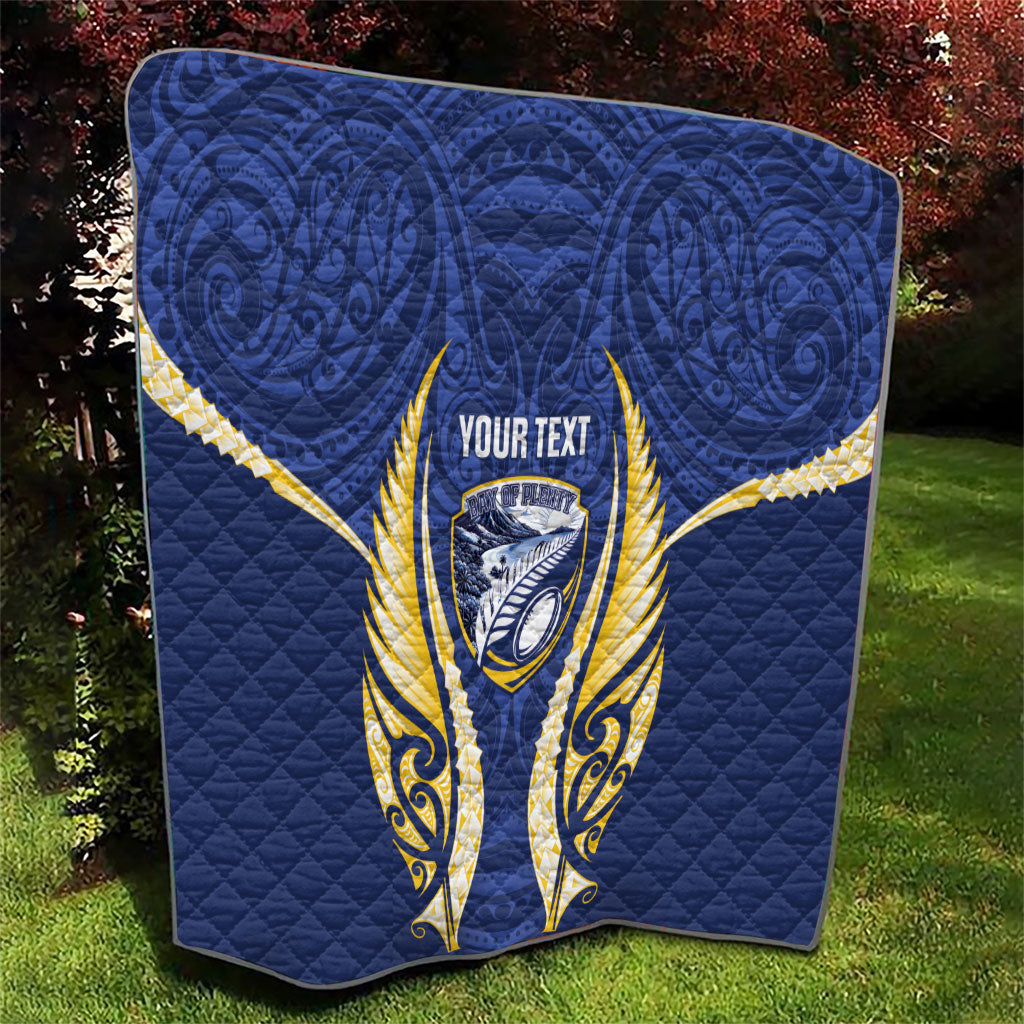 Bay of Plenty 2026 Rugby Custom Quilt NZ Maori Silver Fern