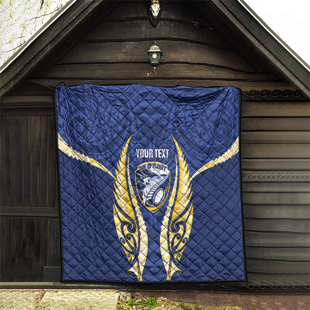 Bay of Plenty 2026 Rugby Custom Quilt NZ Maori Silver Fern