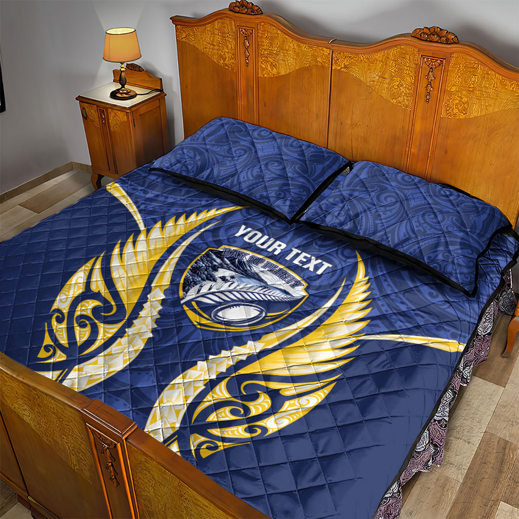 Bay of Plenty 2026 Rugby Custom Quilt Bed Set NZ Maori Silver Fern