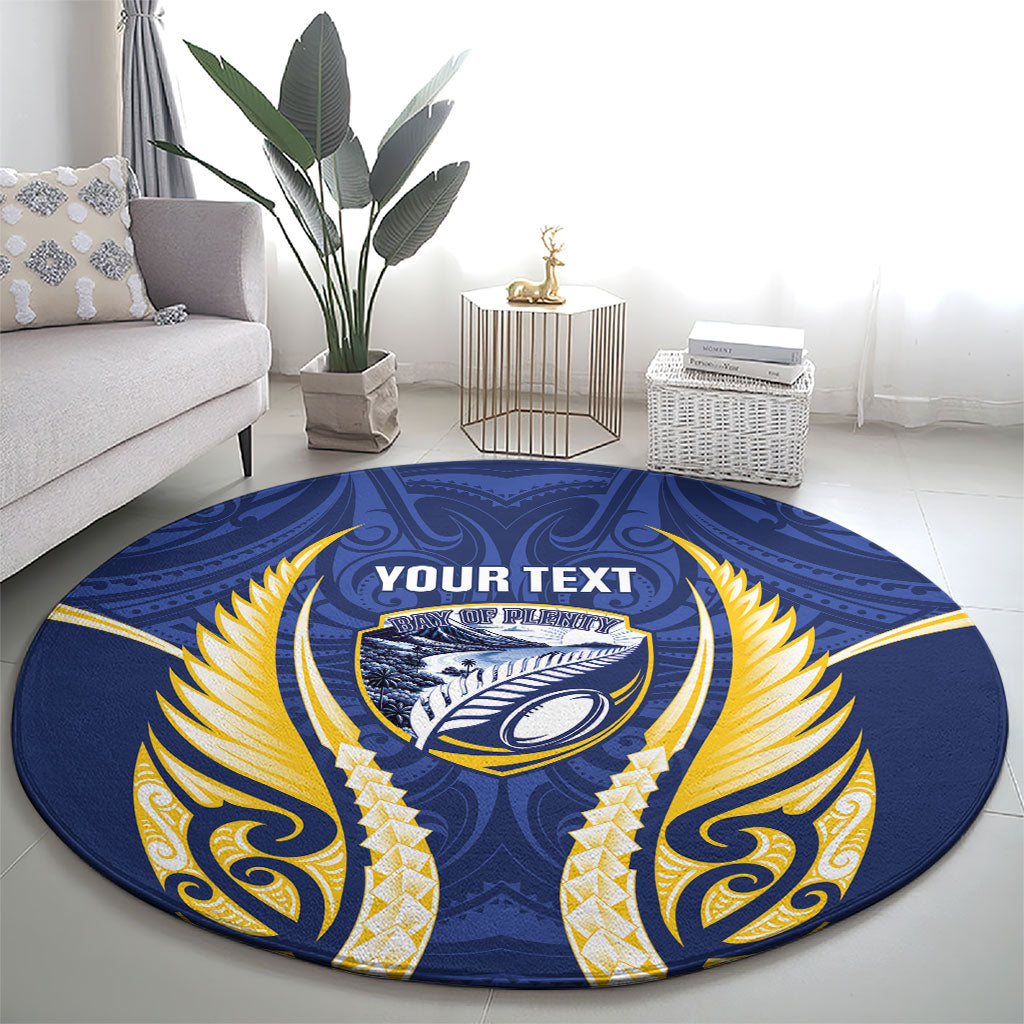Bay of Plenty 2026 Rugby Custom Round Carpet NZ Maori Silver Fern