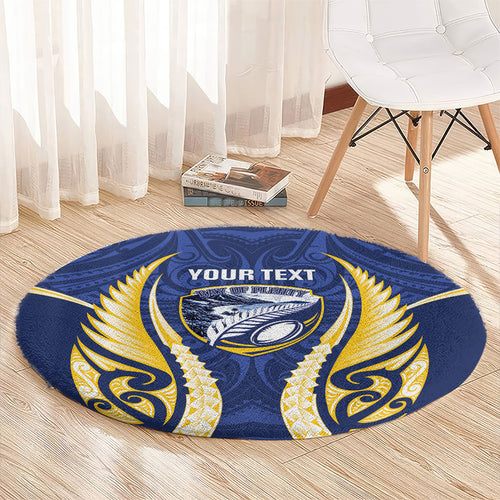 Bay of Plenty 2026 Rugby Custom Round Carpet NZ Maori Silver Fern