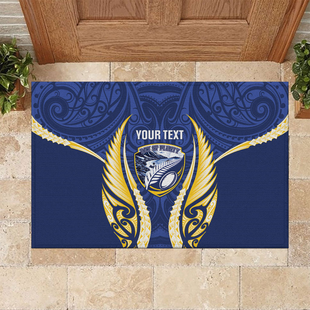 Bay of Plenty 2026 Rugby Custom Rubber Doormat NZ Maori Silver Fern