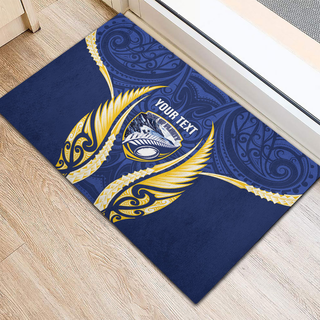 Bay of Plenty 2026 Rugby Custom Rubber Doormat NZ Maori Silver Fern