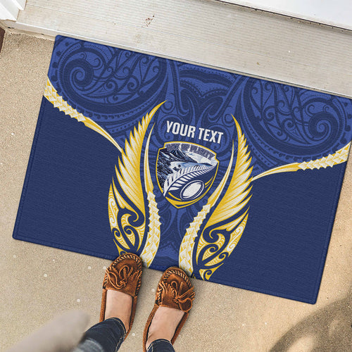 Bay of Plenty 2026 Rugby Custom Rubber Doormat NZ Maori Silver Fern