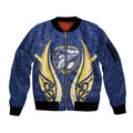Bay of Plenty 2026 Rugby Custom Sleeve Zip Bomber Jacket NZ Maori Silver Fern