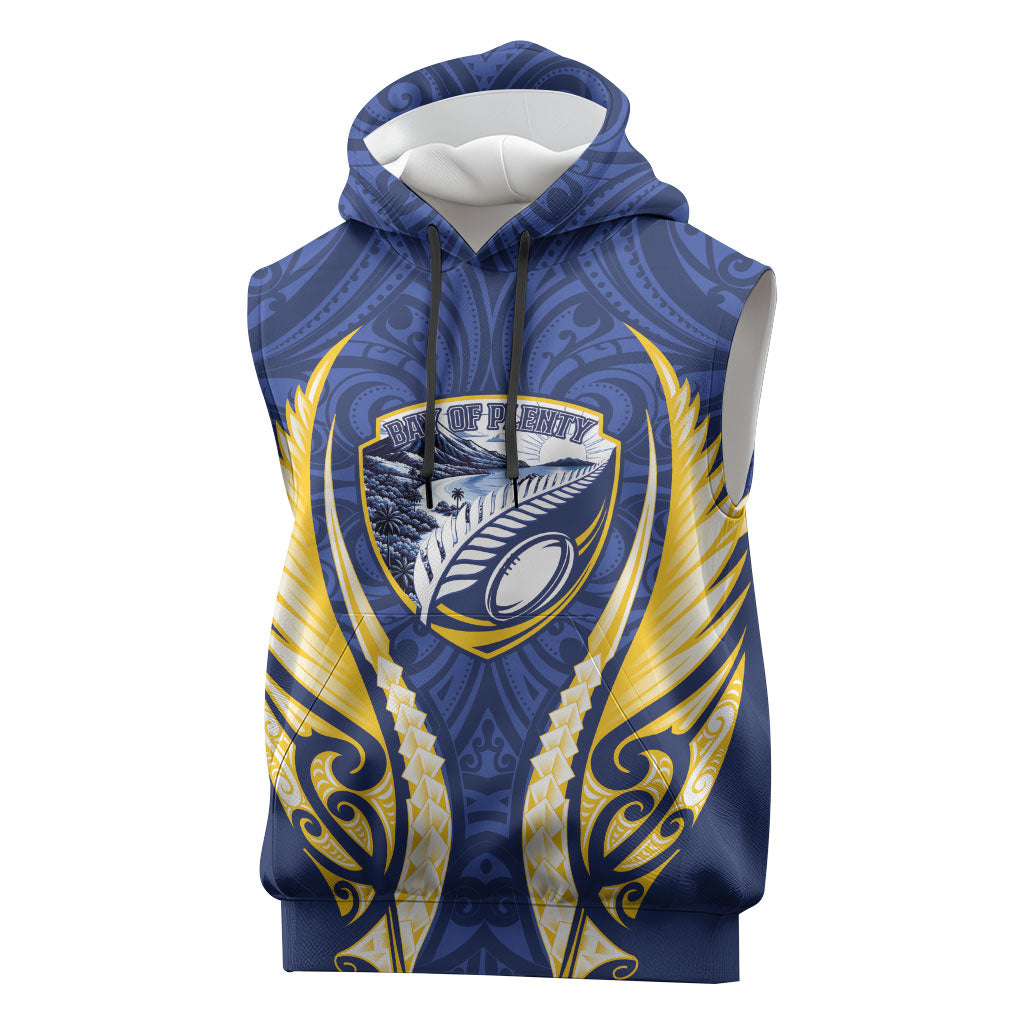 Bay of Plenty 2026 Rugby Custom Sleeveless Hoodie NZ Maori Silver Fern
