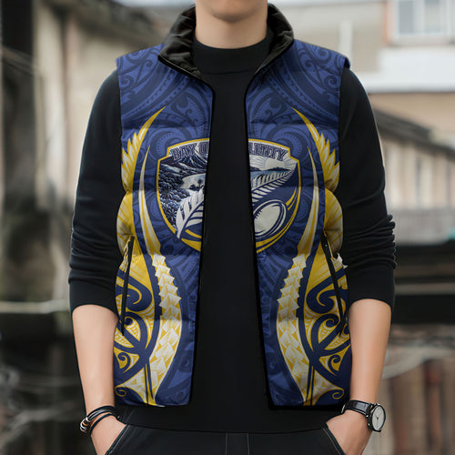 Bay of Plenty 2026 Rugby Custom Sleeveless Puffer Jacket NZ Maori Silver Fern