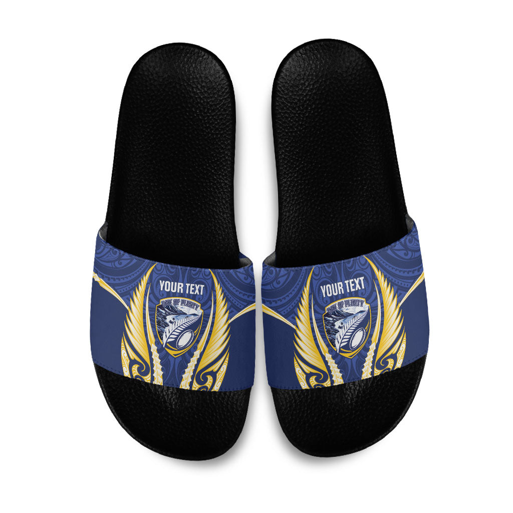 Bay of Plenty 2026 Rugby Custom Slide Sandals NZ Maori Silver Fern