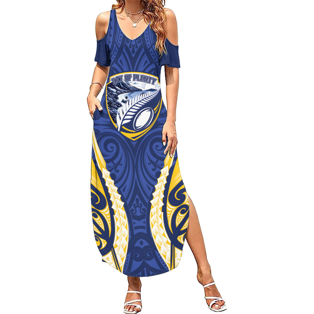 Bay of Plenty 2026 Rugby Custom Summer Maxi Dress NZ Maori Silver Fern