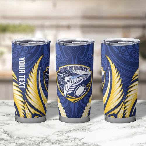 Bay of Plenty 2026 Rugby Custom Tumbler Cup NZ Maori Silver Fern