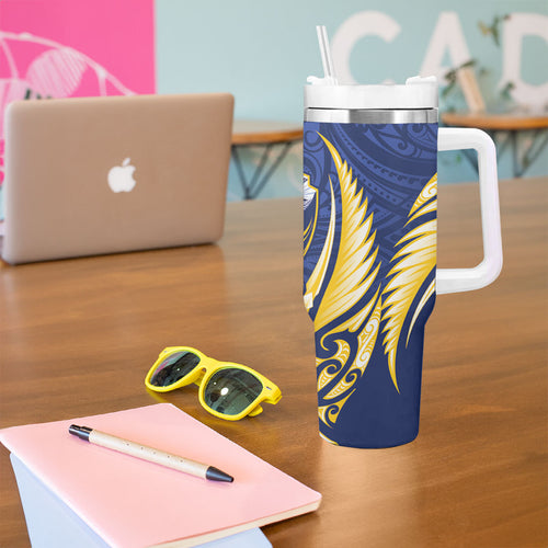 Bay of Plenty 2026 Rugby Custom Tumbler With Handle NZ Maori Silver Fern