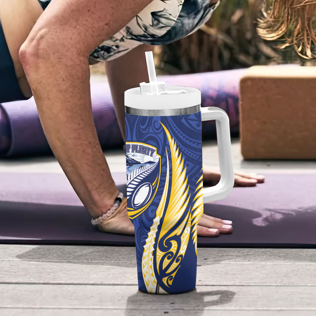 Bay of Plenty 2026 Rugby Custom Tumbler With Handle NZ Maori Silver Fern