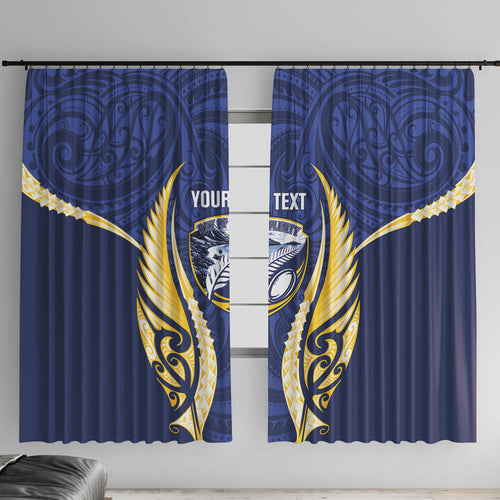 Bay of Plenty 2026 Rugby Custom Window Curtain NZ Maori Silver Fern