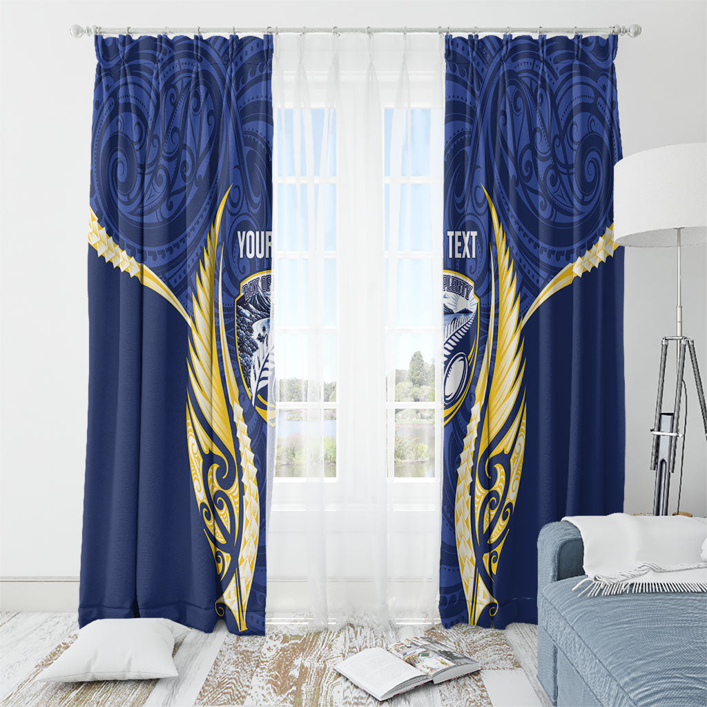 Bay of Plenty 2026 Rugby Custom Window Curtain NZ Maori Silver Fern