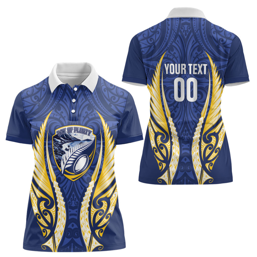 Bay of Plenty 2026 Rugby Custom Women Polo Shirt NZ Maori Silver Fern