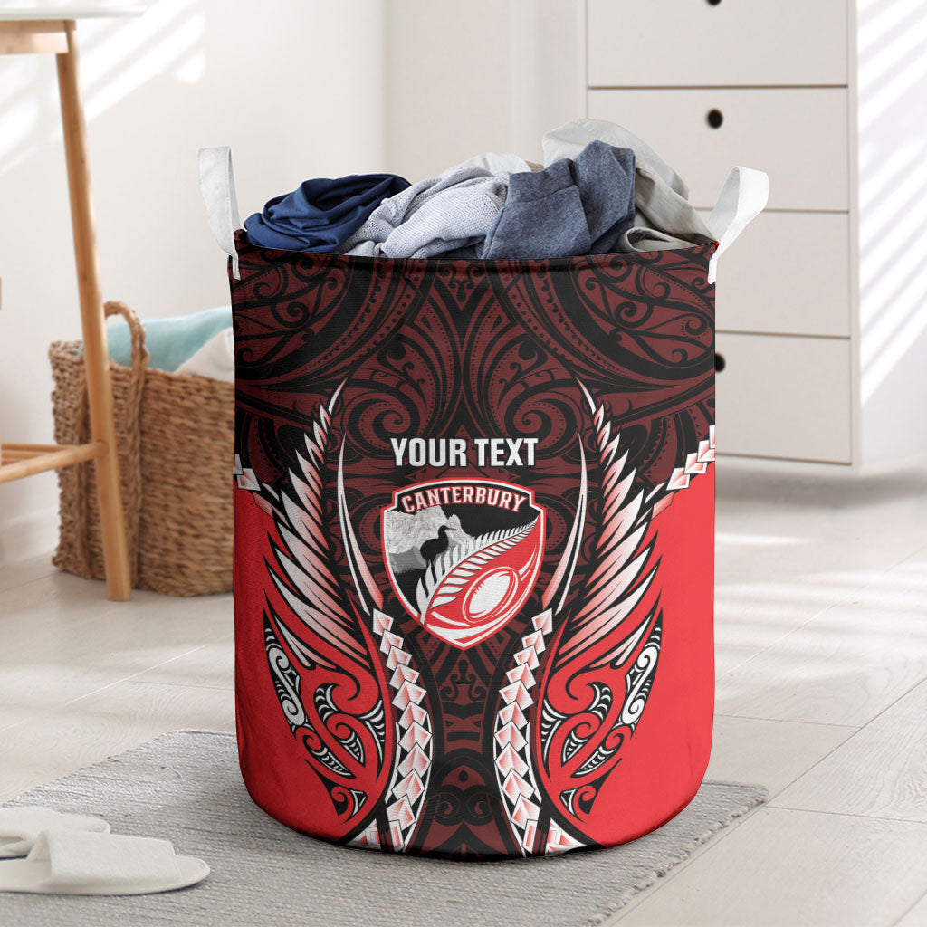 Canterbury 2026 Rugby Custom Laundry Basket NZ Maori Silver Fern