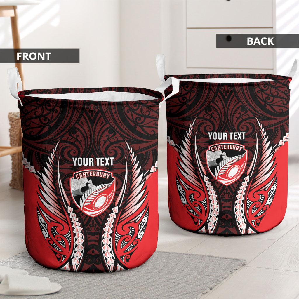 Canterbury 2026 Rugby Custom Laundry Basket NZ Maori Silver Fern