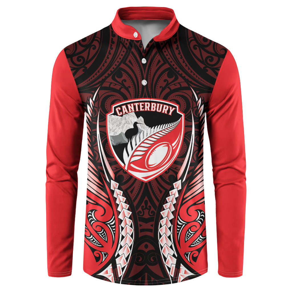 Canterbury 2026 Rugby Custom Button Sweatshirt NZ Maori Silver Fern