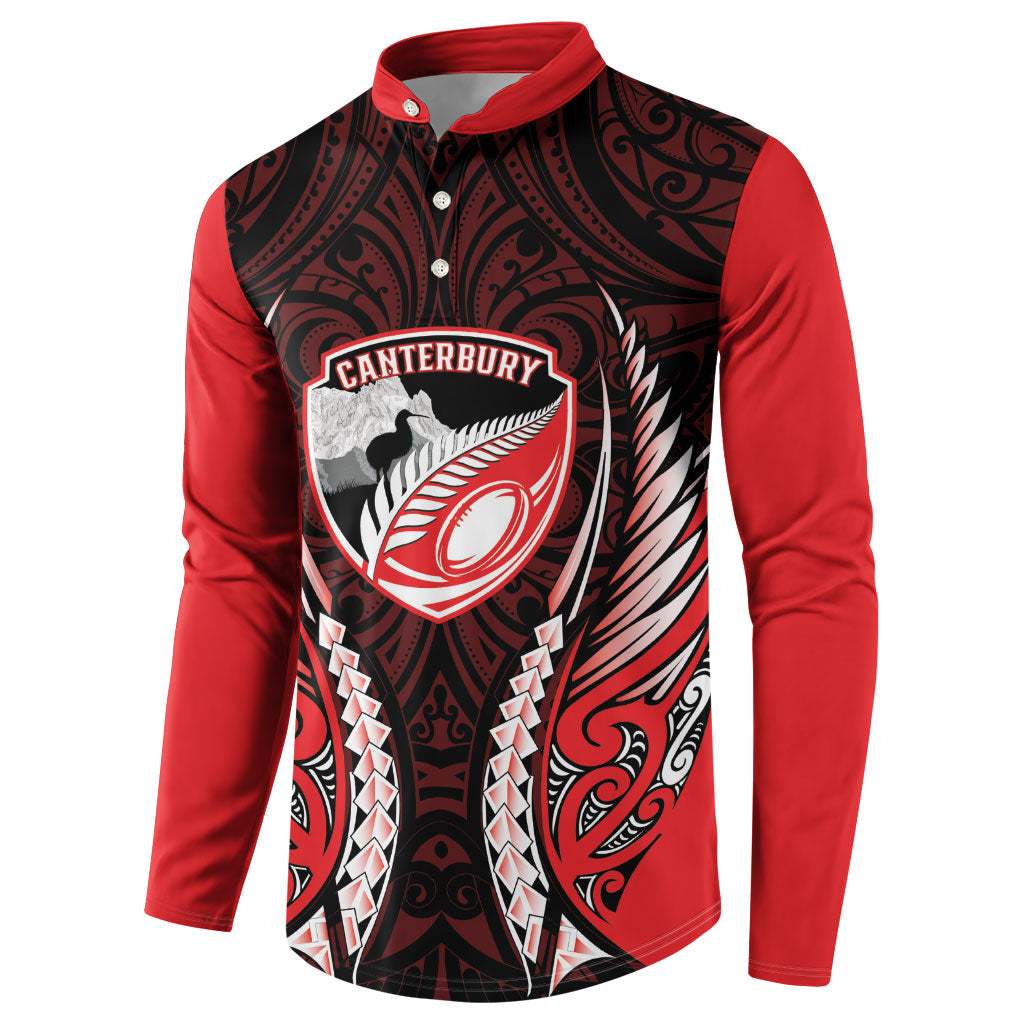 Canterbury 2026 Rugby Custom Button Sweatshirt NZ Maori Silver Fern
