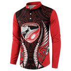Canterbury 2026 Rugby Custom Button Sweatshirt NZ Maori Silver Fern
