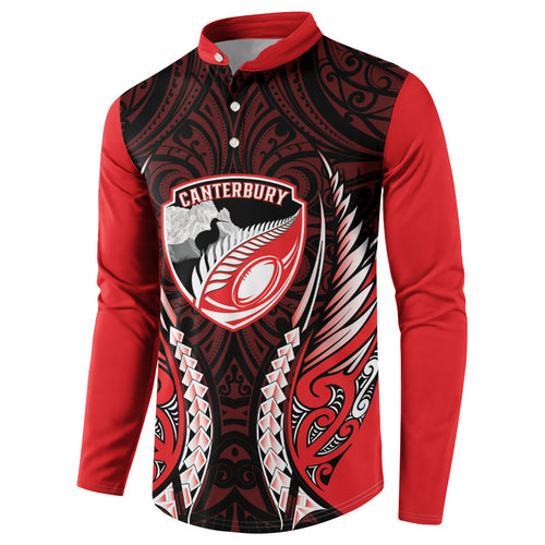 Canterbury 2026 Rugby Custom Button Sweatshirt NZ Maori Silver Fern