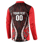 Canterbury 2026 Rugby Custom Button Sweatshirt NZ Maori Silver Fern