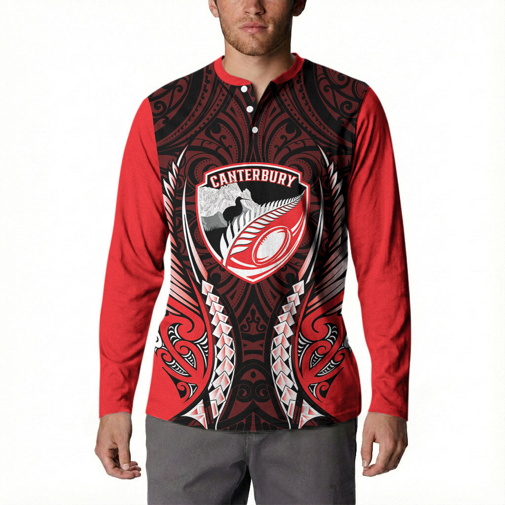 Canterbury 2026 Rugby Custom Button Sweatshirt NZ Maori Silver Fern