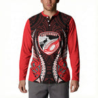 Canterbury 2026 Rugby Custom Button Sweatshirt NZ Maori Silver Fern