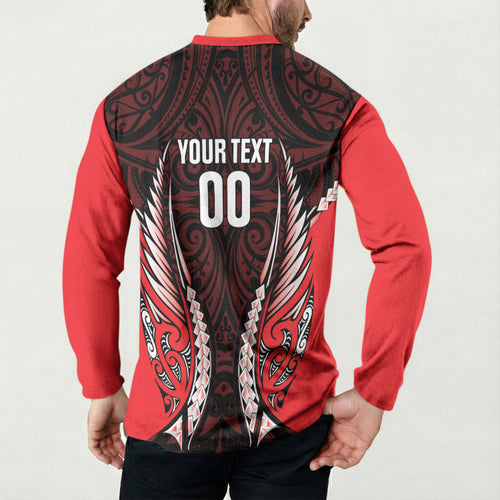 Canterbury 2026 Rugby Custom Button Sweatshirt NZ Maori Silver Fern